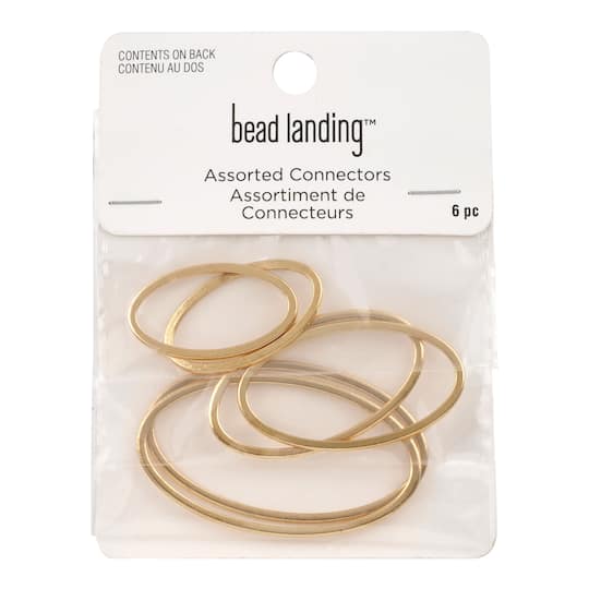 12 Packs: 6 ct. (72 total) Mixed Oval Connectors by Bead Landing&#xAE;